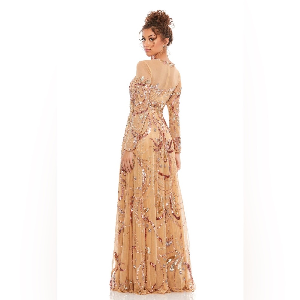 MAC DUGGAL 5217 DRESS Nude - Picture 3 of 10